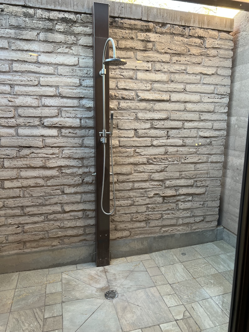 Miraval Outdoor Shower Miraval Arizona Outdoor Shower | Photo Credit: Robert Farrington
