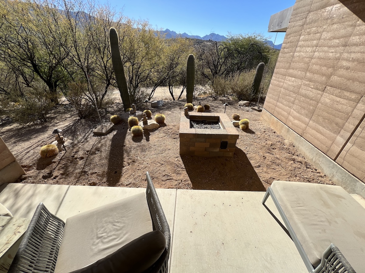 Room Back Patio Miraval Sunrise King Back Patio | Photo Credit: Robert Farrington