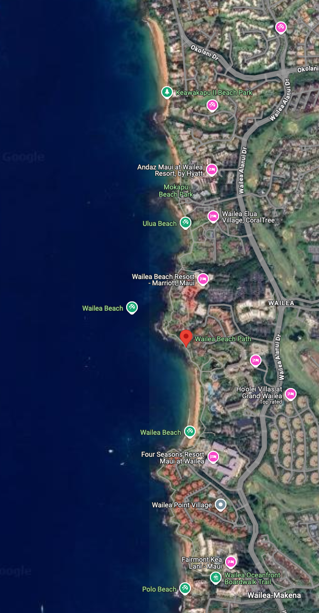 Wailea Beach Path Wailea Beach Path | Credit: Google Maps